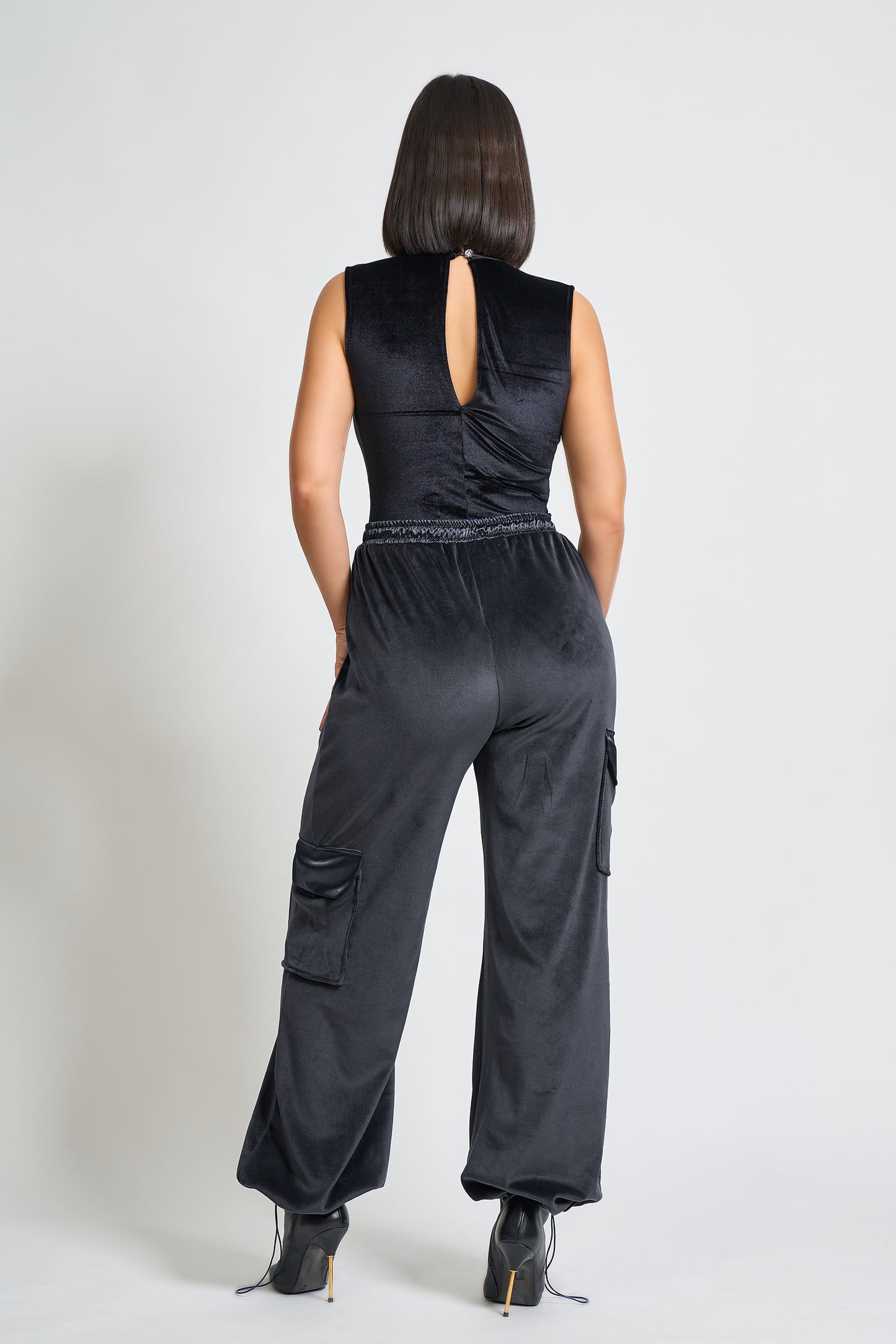 Pantaloni cargo gri