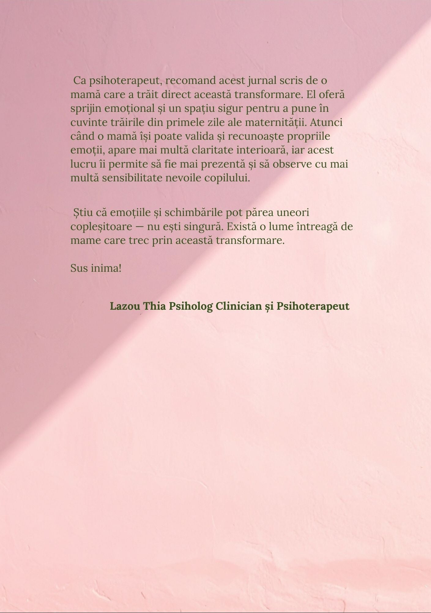 Jurnal recuperare postpartum