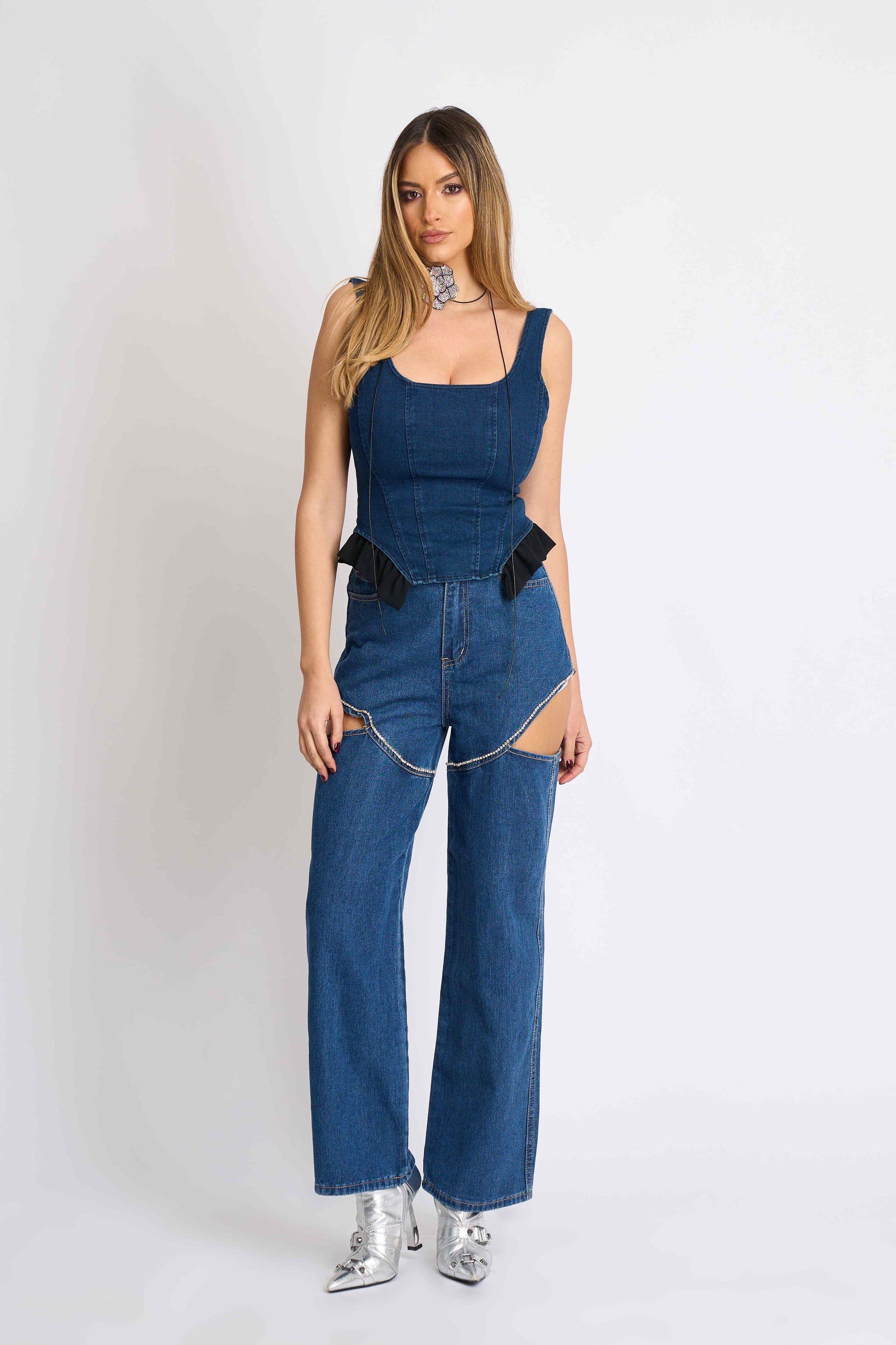 corset denim