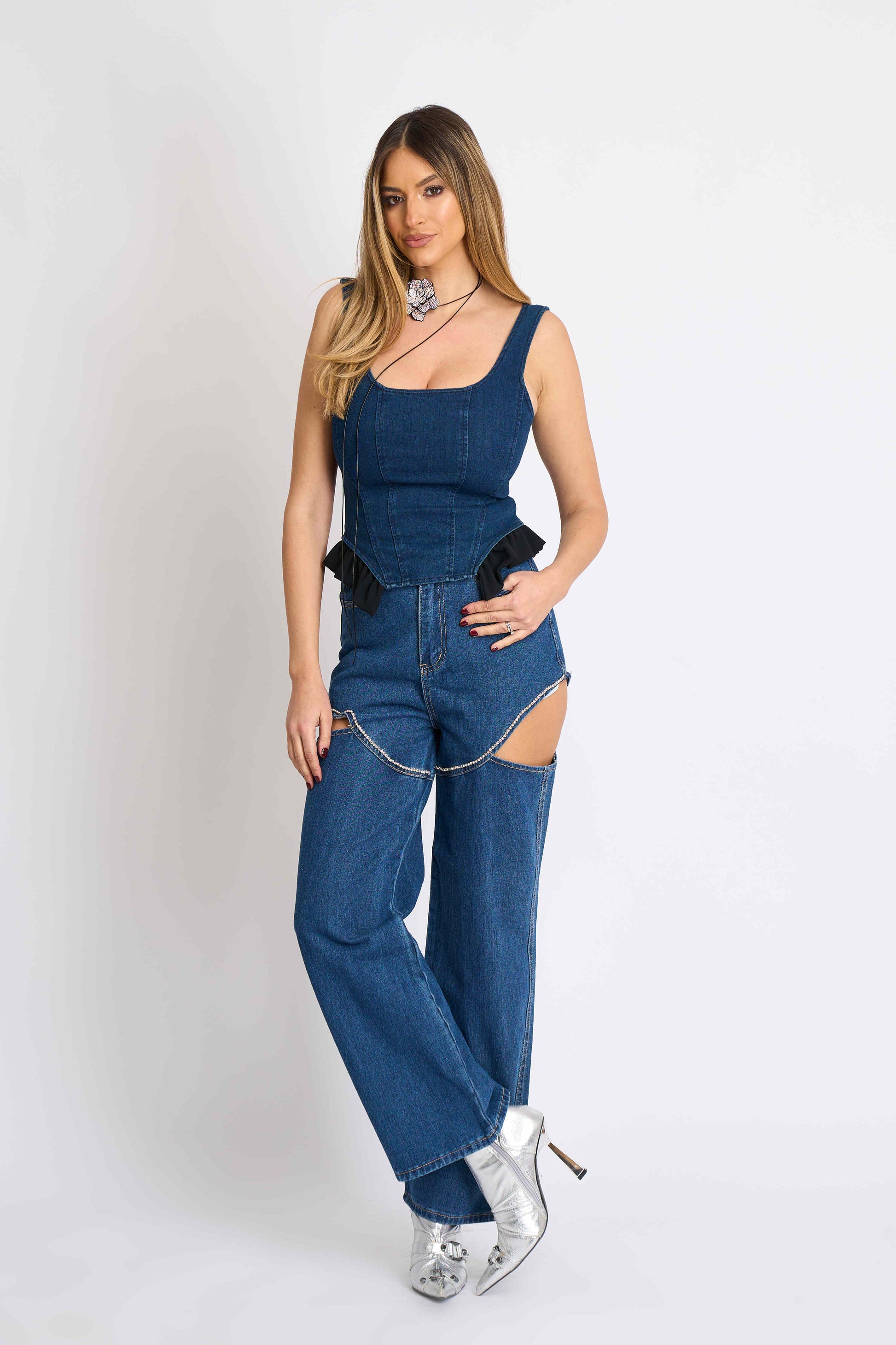 corset denim